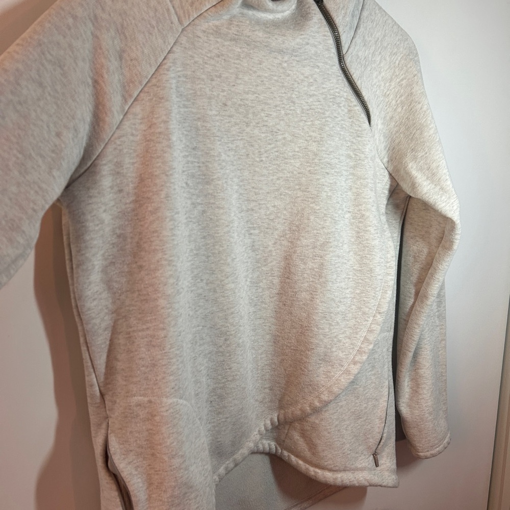 Athleta Gray Zip Up Sweater
